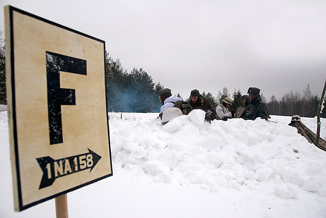 Реконсрукция боя на невском пятачке