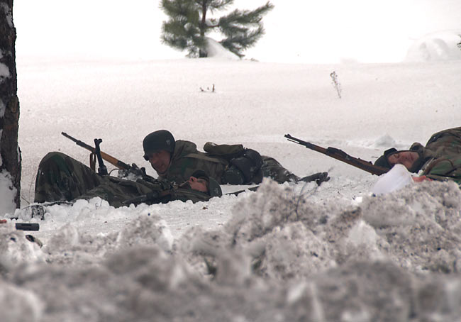 Реконсрукция боя на невском пятачке