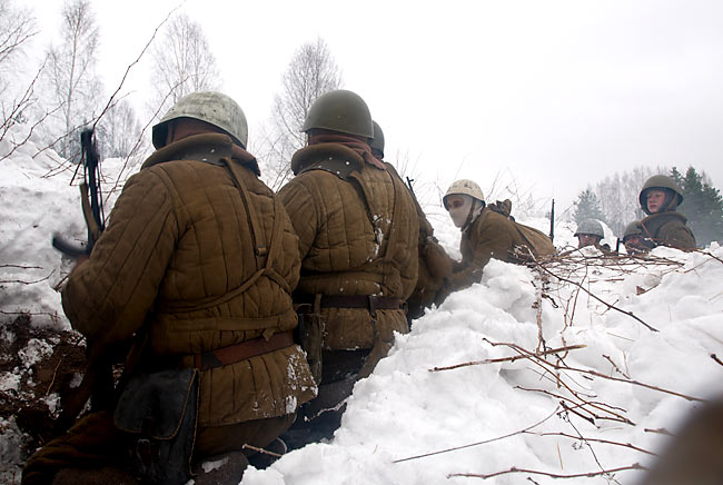 Реконсрукция боя на невском пятачке