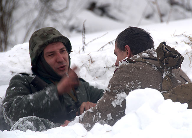 Реконсрукция боя на невском пятачке
